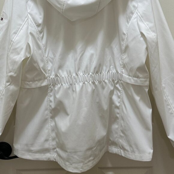 New Tommy Hilfiger Women’s Lightweight Hooded Windbreaker Jacket Size XXL White - Picture 14 of 16